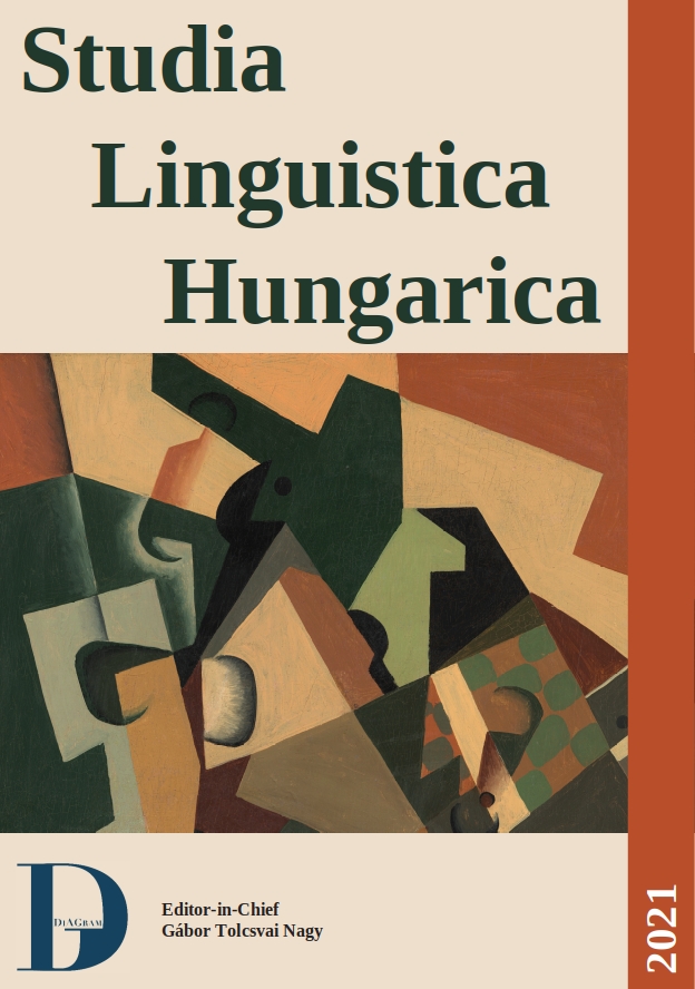 					View Vol. 33 No. 1 (2021): Studia Linguistica Hungarica 33
				