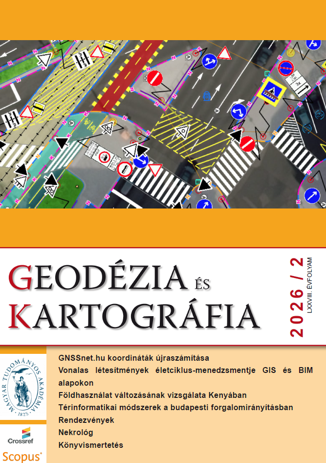 					View Vol. 78 No. 2 (2026): Geodézia és Kartográfia
				