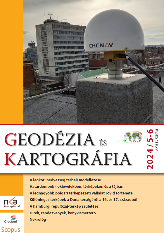 					View Vol. 76 No. 5-6 (2024): Geodézia és Kartográfia
				